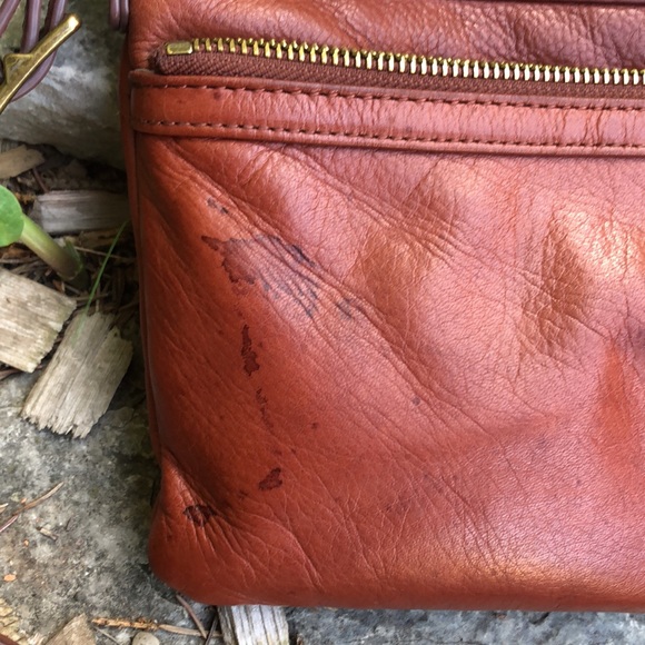 Margot Leather Crossbody-Brown-10x8-Multi Compartment-Zip Top Closure-GUC - Picture 17 of 17